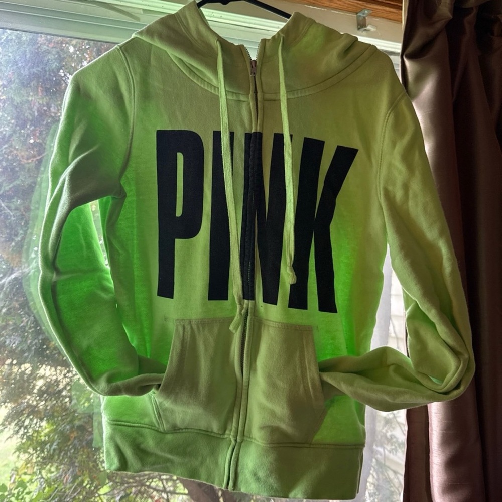 PINK Victoria's Secret Lime Green Hoodie